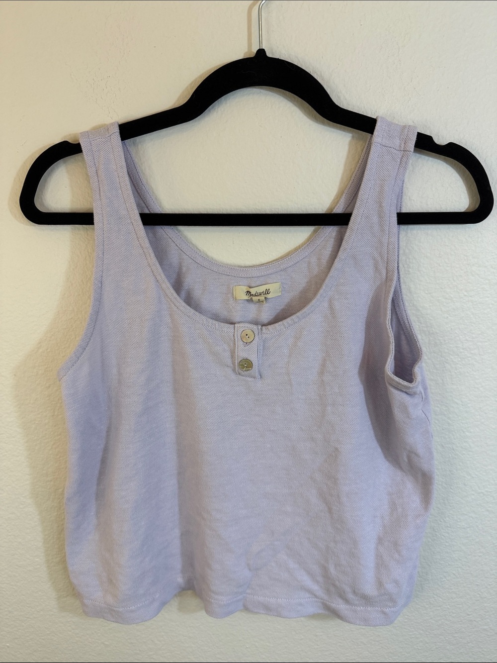 MADEWELL Light Lavender Ribbed Henley Tank